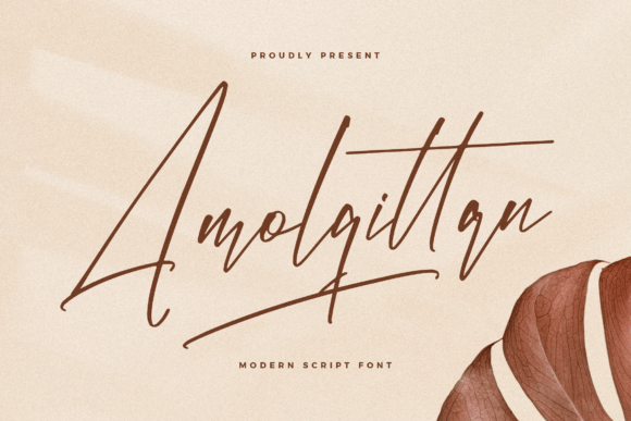 Amolqittan: A Modern Script Typeface for Editorial Design