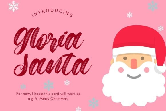 Gloria Santa: A Whimsical Script Typeface for Editorial Magic