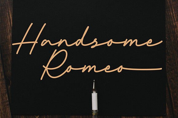 Handsome Romeo: An Elegant Signature Font for Editorial Design