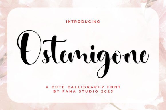 Ostemigone: A Handwritten Typeface for Modern Editorial Design
