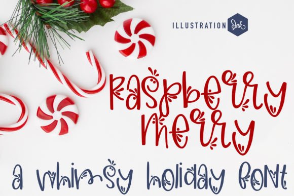 Raspberry Merry Font: A Festive Typeface for Holiday Branding