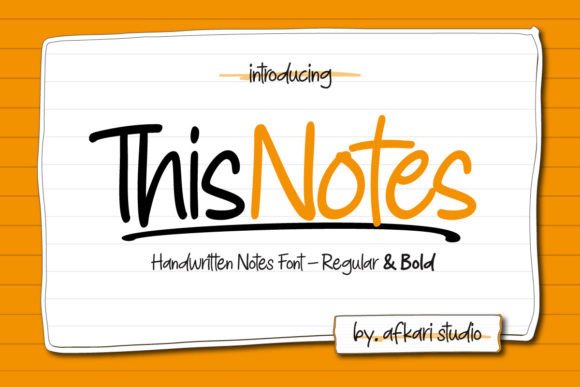 This Notes Font: A Handwritten Typeface for Makers