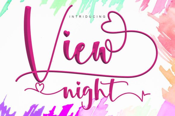 View Night: A Handmade Script Typeface for Branding