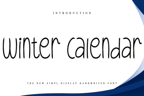 Winter Calendar Font: A Playful Typeface for Crafters