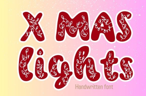 Xmas Lights Font: A Handwritten Typeface for Small Business Branding